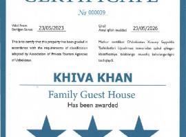 Khiva Khan Hotel，位于希瓦的住宿加早餐旅馆