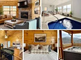 Modern Cabin w Indoor Pool MTN View Game Room