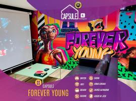 Capsule Forever Young - Jacuzzi - Sauna - Billard - arcade de jeux - Netflix & home cinéma - Ping Pong，位于Hastière-par-delà的酒店