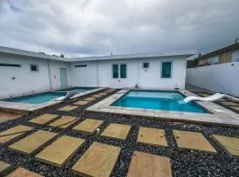 Centrally located Villa with 3 Pools -Food & Beach walking distance