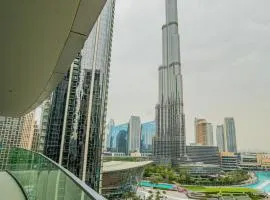 Burj Khalifa View & dancing fountain view luxury 2 bedroom apartment- Opera Tower - Downtown Dubai