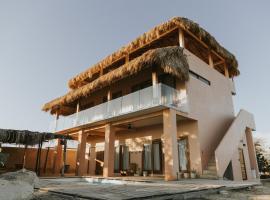 Stunning 6 room house AC/WIFI/Pool near the beach，位于Tlachicón的乡村别墅