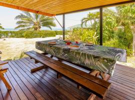 Bungalow Hiana - vue lagon avec plage privée，位于Maatea的酒店