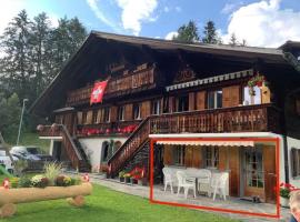 1 room apt, kitchen, patio, in beautiful chalet，位于莱迪亚布勒雷的酒店