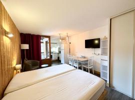 2- Studio Brides-les-bains tout confort avec vue Vanoise，位于布里德莱班的酒店