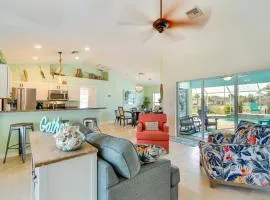 Pool with Waterfall Colorful Cape Coral Gem!