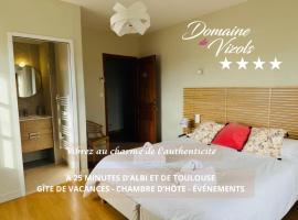 Chambre d'hôte au Domaine de vizols，位于Garrigues的别墅