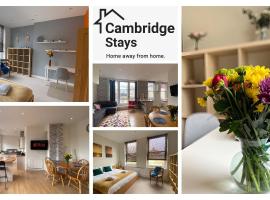 Cambridge Stays Diamond 2BR Apartment-Central-Parking-Walk to city & train station，位于剑桥安格利亚鲁斯金大学附近的酒店