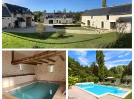 Les Gîtes de La Pellerie - 2 piscines intérieur & extérieur - Touraine - 3 gîtes - familial, calme, campagne