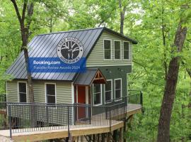 Secluded Treehouse in the Woods - Tree Hugger Hideaway，位于布兰森的度假短租房