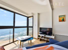 Appartement au pied de la plage, vue imprenable sur la mer，位于莱萨布勒-多洛讷的海滩短租房