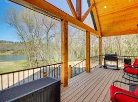 Riverfront Mountain View Cabin with Deck and Grill!