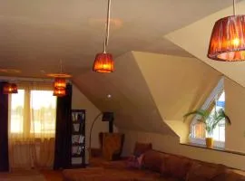 Attic apartment with a view of the castle