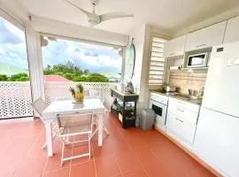 Résidence Anse des Rochers Guadeloupe Saint-François - quart de villa vue mer avec citerne et wifi privés