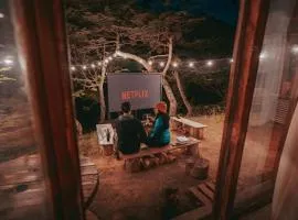 Mágica Cabaña en el Bosque Patagónico con Cine