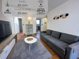 Appartement 1 chambre, 1 sejour, 4 personnes, Proche JO-2024, Paris et Disneyland