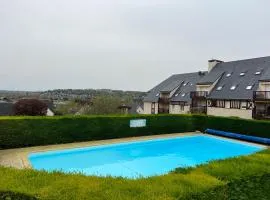 Domaine du Vert Coteau, limite Trouville, beau 3 pièces avec parking et balcon vue Mer