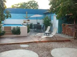 Casa Piscina-Bar-Solárium-BBQ-Hamacas-Playa cerca
