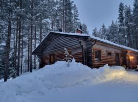 Log cabin Ylläs Valokki - sauna, fireplace, Ylläs view，位于易拉斯加威的酒店