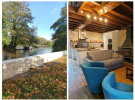 Ancien Moulin Authentique, Terrasse Privée et Rivière en Berry, Parc Naturel de la Brenne - FR-1-591-560，位于Saint-Aigny的酒店
