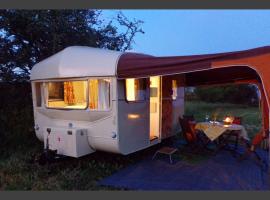 Retro Caravan with Mountain Views，位于阿伯加文尼的豪华帐篷