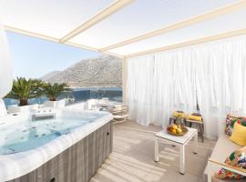 Villa Iris, beachfront, with jacuzzi, up to 9 guests, Mpali beach, Rethymno!，位于巴利恩的酒店