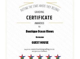 Boutique Ocean Views - incorporating Wendy's，位于赫曼努斯的民宿