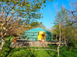 The Yurt in Cornish woods a Glamping experience，位于彭赞斯的酒店