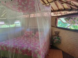 Location " la Pirogue " Maison d'Hôtes à Moorea，位于哈皮蒂的带按摩浴缸的酒店