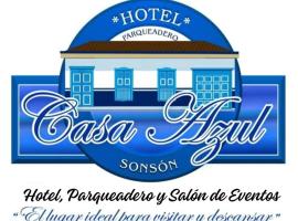 Hotel Casa Azul，位于Sonsón的带停车场的酒店