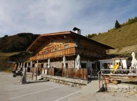 unique large alpine pasture in the middle of the Zillertal mountains，位于策尔贝格Hirschbichl Ski Lift附近的酒店