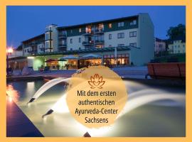 Hotel Am Kurhaus mit erstem Ayurveda Center Sachsens - direkt am Gesundheitsbad ACTINON & Kurpark，位于巴特施莱马的酒店