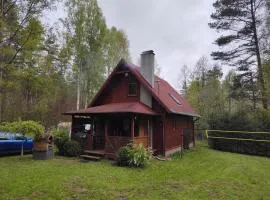 Klimatyczny domek w lesie przy jeziorze