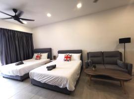 Bell Suite 4pax Sepang Kota Warisan KLIA，位于雪邦的带按摩浴缸的酒店