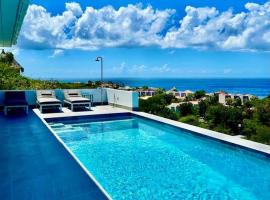 NEW Amazing Villa with Sea Views-Walk to Beach-8 guests-Private Pool，位于威利布罗德的酒店