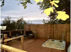 Detached Bungalow Private Hot Tub With Log Burner，位于托基的酒店