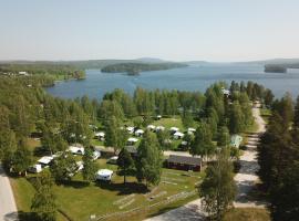 Trehörningsjö camping & stugor，位于Norrfors的带按摩浴缸的酒店