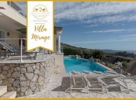 Villa Mirage & Sea view & Piscine & Domaine，位于曼德琉-拉纳普勒的酒店