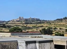 House at Mosta view to Mdina