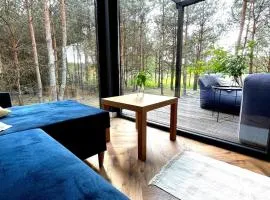 Przeszklony Tiny House w Lesie