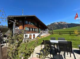 Alpenchalet Haldeli Gstaad Fereienwohnung im 1-Stock，位于格施塔德的酒店