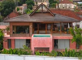 Kado Kubu - Boutique 2BR Pink Villa & Sky Pool with Ocean Views in Uluwatu