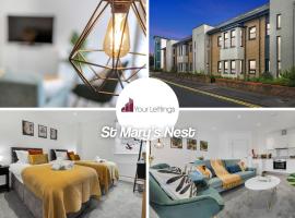 Cosy Modern Stay at St Mary's Nest Apartment By Your Lettings Short Lets & Serviced Accommodation Peterborough With Free WiFi and Parking，位于亨廷登的酒店