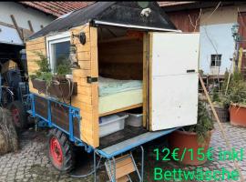 Schäferwagen 1,25x1,90m Gemeinschaftsbad Freies WLAN，位于Hausbreitenbach的农家乐