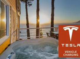 Breathtaking Oceanview! by OceanviewHotTubs Oceanfront! Shelter Cove CA Tesla EV station