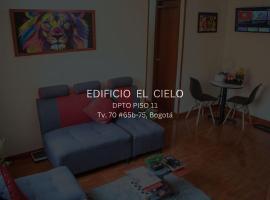 Acogedor Apartamento en zona residencial con vista a la ciudad Wi-Fi 350 Mbps，位于波哥大的公寓