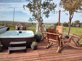 Vineyard & Valley View Cottage-Hot Tub, Wine Fridg，位于坦普尔顿的酒店