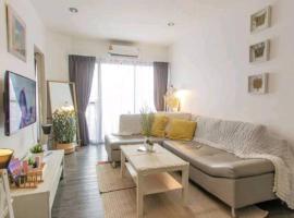 Cozy 1br walk to BTS and Airport Rail Link Close to Malls G7，位于曼谷的酒店