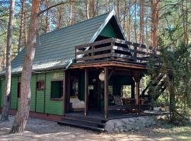Wilga - klimatyczny domek z 2 tarasami，位于Ostry Bór的酒店