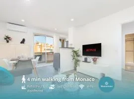 Monaco à pied - Spacieux appartement - Balcon - CA